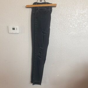 Mossimo Supply Co. Black Distressed Skinny Jeans